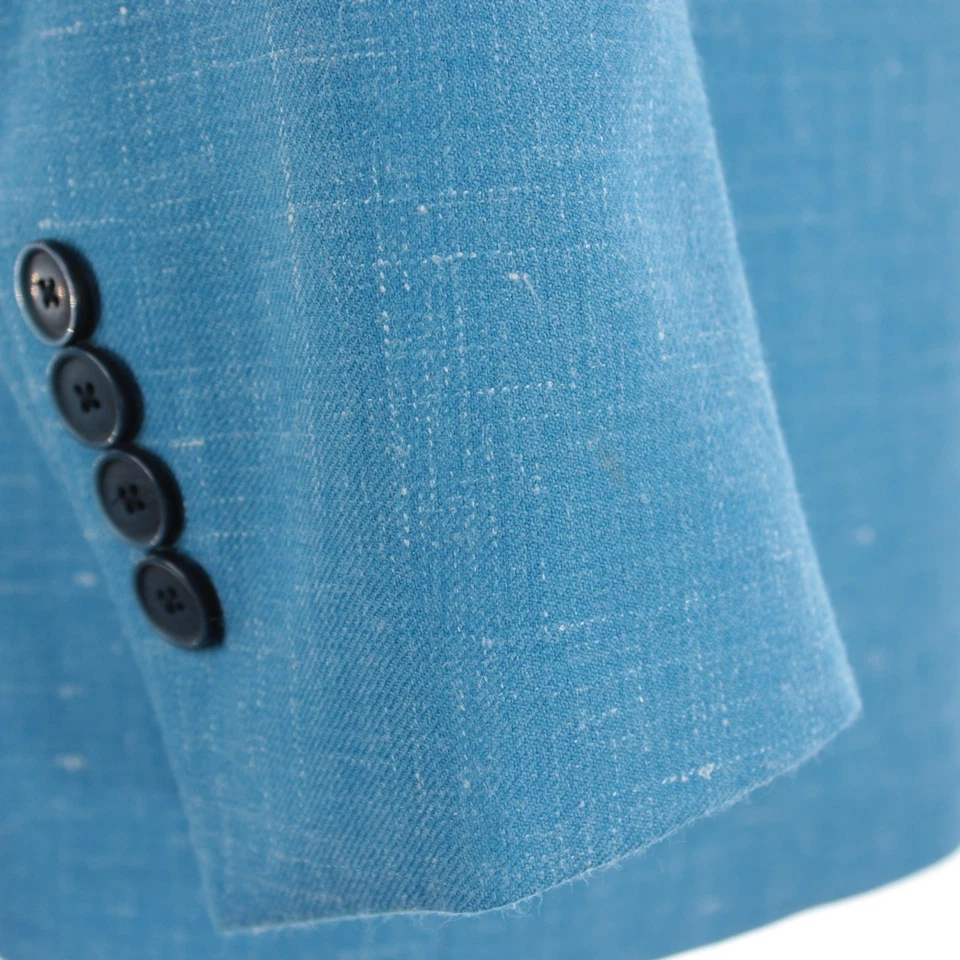 Robert Graham NWD Tremont Sport Coat Size 38R US in Blue Wool / Poly / Linen - Image 4 of 4