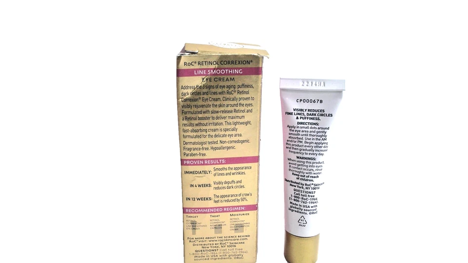 Crema suavizante para ojos RoC Retinol Correxion Line 0,5 fl oz + retinol antienvejecimiento Foto 3 de 3