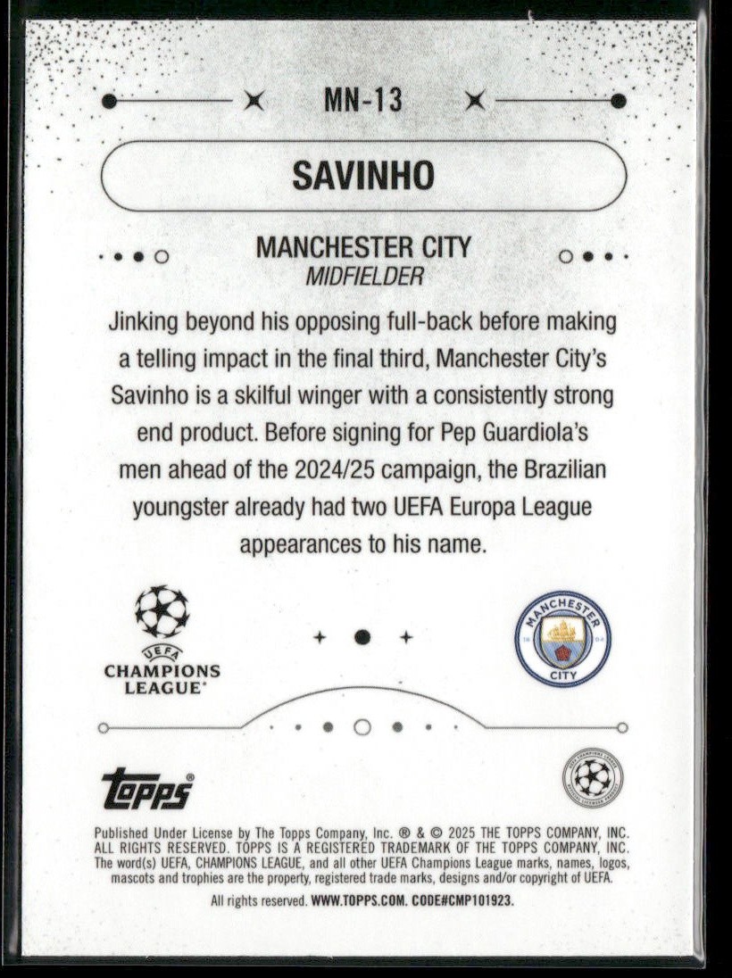 Savinho 2025 Topps Merlin Mystic Nights #MN-13 | eBay