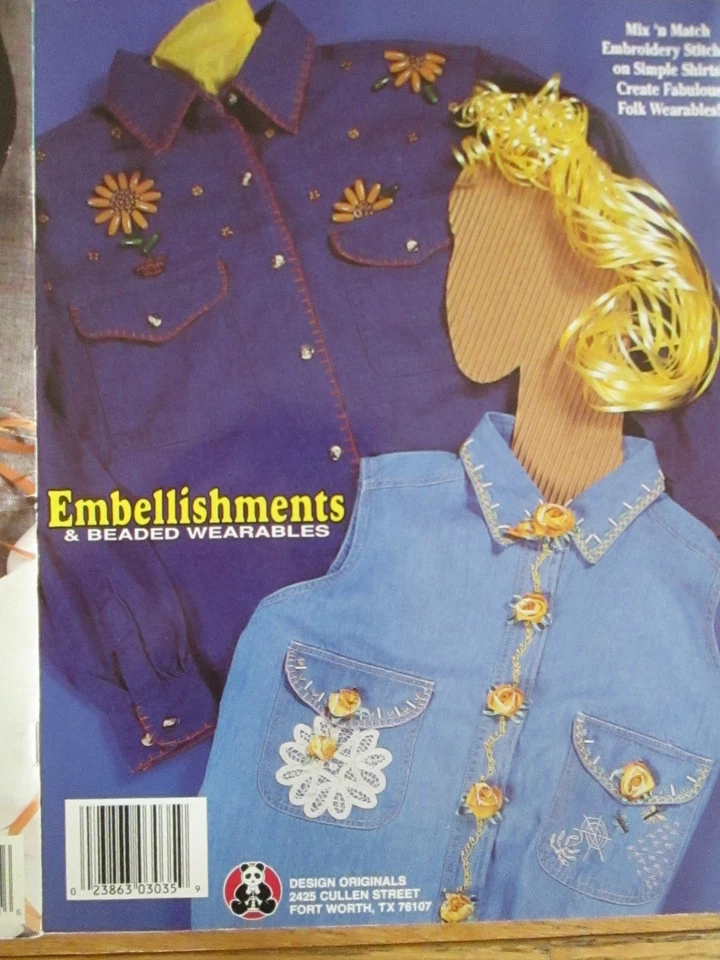 Ribbon Embroidery/ Beaded Slow Stitch Pattern Books 3 pc. lot Bucilla - Image 3 of 4