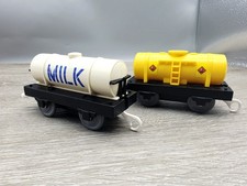 2 Lot: Thomas  Friends Trains Cargo Trackmaster Tanker Milk Fuel Tanker