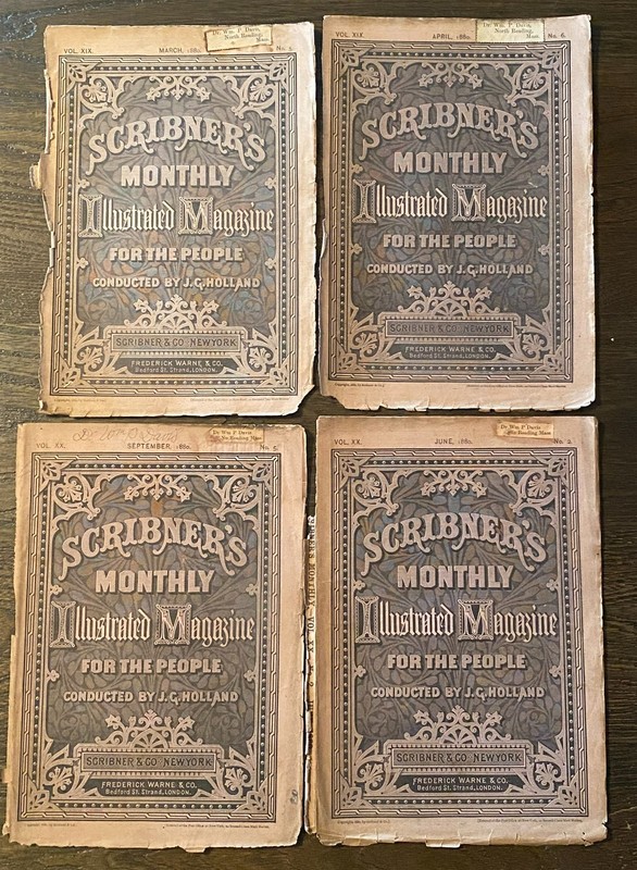 Antique1880 SCRIBNER'S Magazine COVERS ONLY Vtg Victorian Era Typography Art Lot