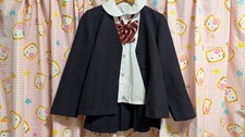 E169   Japanese SchoolGirl Uniform Winter Blazer Set. Excellent  Size S. Navy