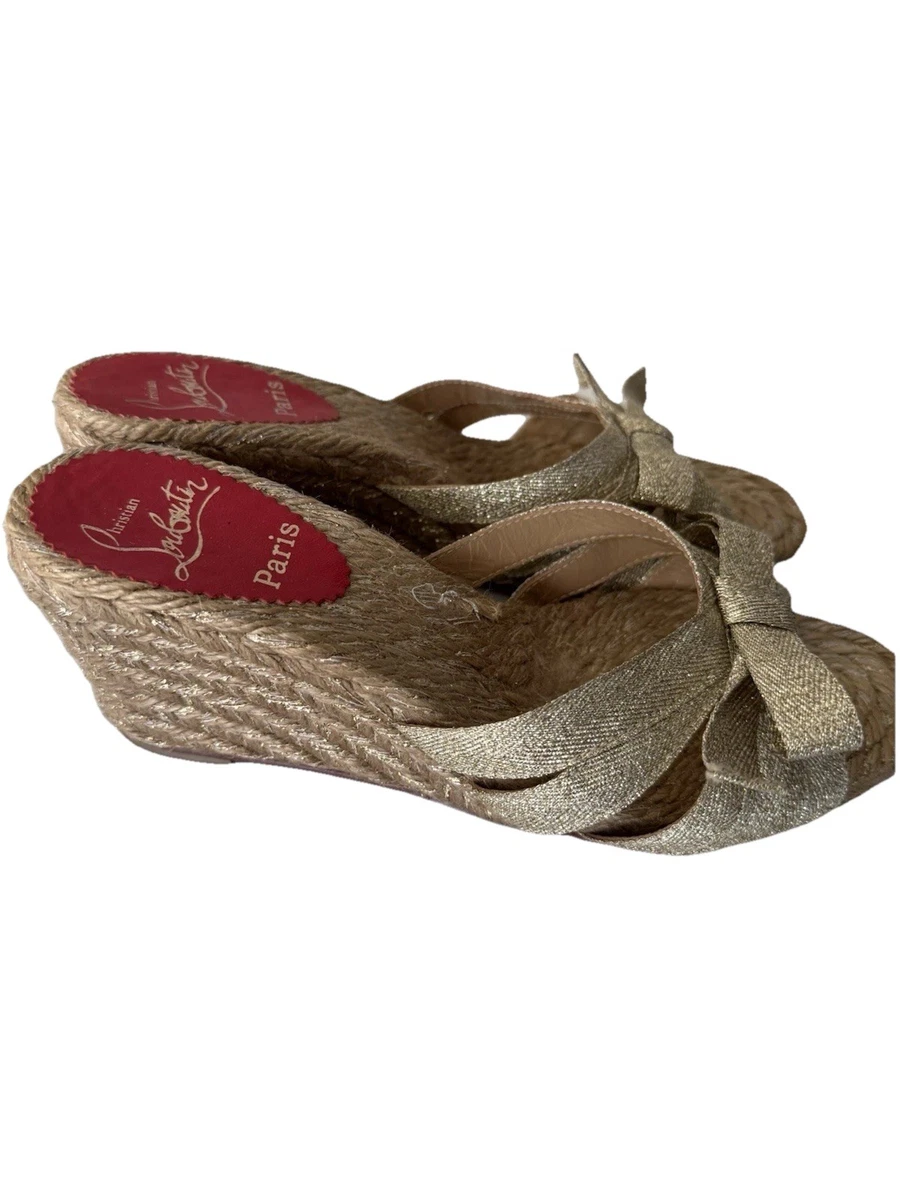 Christian Louboutin Gold Sandals for Women for sale | eBay