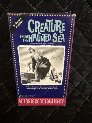 Roger Corman Autographed, Signed VHS Creature from the Haunted Sea Mold Free