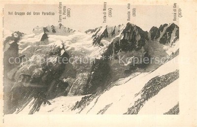 Gran Paradiso Torre del Gran S. Pietro Testa di Moncy 