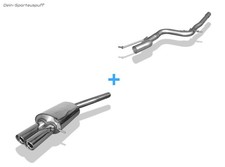 Fox Edelstahl Racing-Komplettanlage ab Kat VW Golf 5+6 Variant 2x76mm