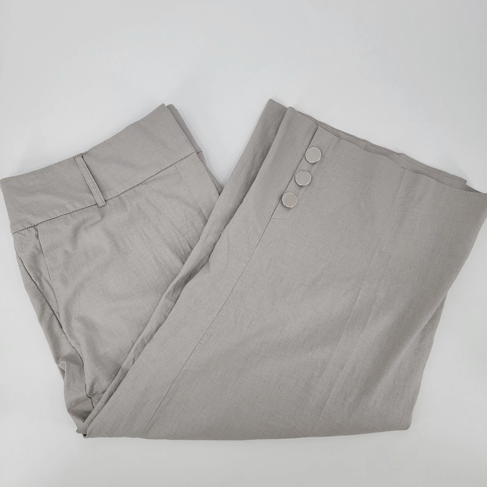 Lane Bryant Women’s Linen Blend Wide Leg Capri Pants Size 18 MSRP: $49