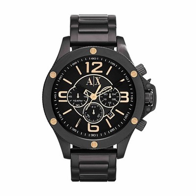A|X Armani Exchange Men's Chronograph Black Stainless Steel Watch (Model: AX1...