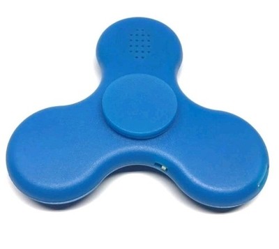 Bluetooth Speaker LED Fidget Spinner Pair w Phone Plays Music Rechargable Blue