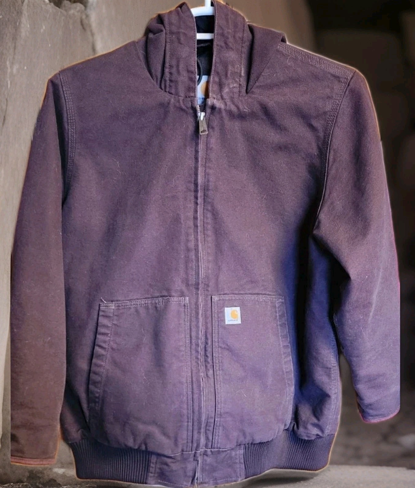 CARHARTT Canvas Jacket Womens 1X (16/18W) Duck Insulated 104053-DWN Vintage Coat