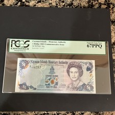 Cayman Islands 1 Dollar Banknote 2003 P30a PCGS 67 Commemorative 