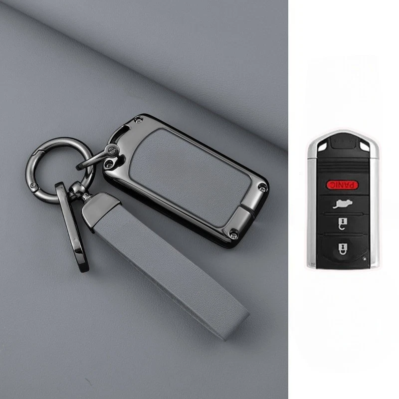 Funda protectora para llavero remoto de cuero de aleación de zinc para Acura TL RDX ZDX ILX Foto 4 de 4