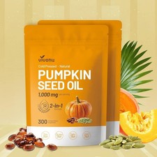 600p/2bags, VivoNu Pumpkin Seed Oil with Saw Palmetto Capsules