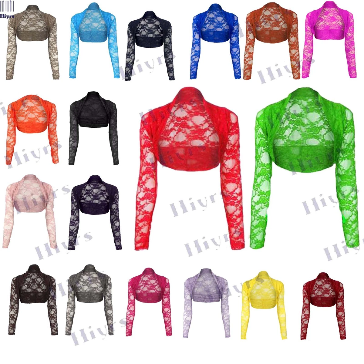 Bolero Stola, Giacca In Pizzo, A Maniche Lunghe, Da Sposa, Colore