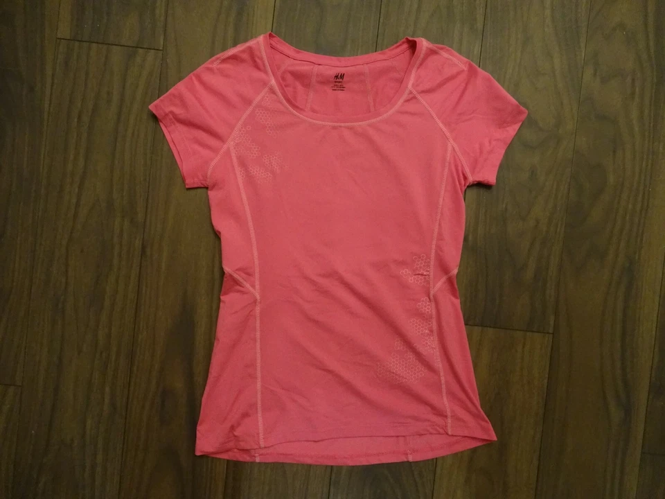** H&M ** DAMEN SPORTSHIRT - T-SHIRT - FITNESS - GR. 38 S - PINK - ATMUNGSAKTIV - Bild 1 von 1