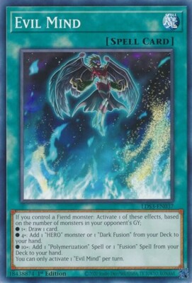 Evil Mind LDS3-EN037 Yu-Gi-Oh Card NM 1st Edition