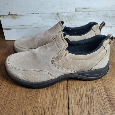 L.L Bean Men\'s Tan Suede Slip-On Shoes size 8.5 LL Bean Shoes Womens 8.5 Brown Suede Leather Slip On Loafers  main image 4