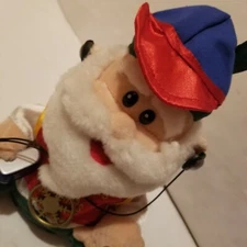 Gemmy Rapping Santa Jingle Bell Rap Dancing Animated Blinged Out Christmas flaw 