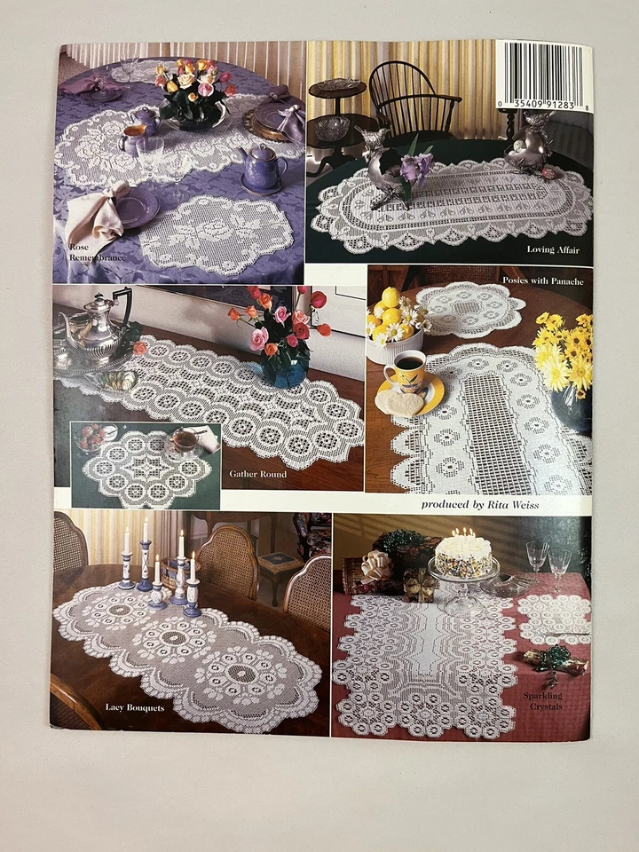 American School Needlework Filet Crochet Table Runners Placemats Pattern Booklet - Image 3 of 3