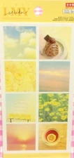 I My Photo Lemon Sky Flower Sticker Sheet Made in Japan DAISO Yellow
