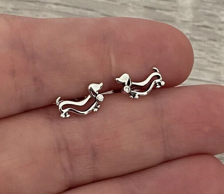 Sausage dog stud clearance earrings