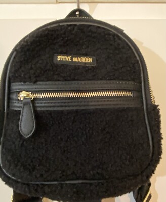 black sheep sherpa mini backpack Steve Madden Black Sherpa Mini Backpack