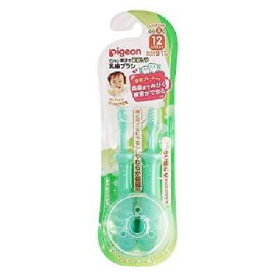 NEW Pigeon Baby Tooth Brush Set Stage 3 (12 to 18 Months Old) From Japan