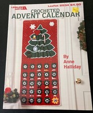 NEW Vtg 1994 Crocheted Advent Calendar Christmas Anne Halliday Leisure Arts 2534