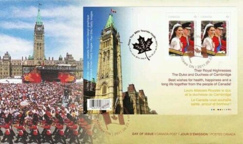 *FREE SHIP Canada Royal Wedding Day 2011 William Kate (FDC Parliament) - Picture 1 of 5