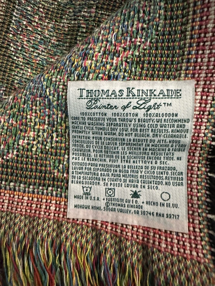 Thomas Kinkade El Jardín de la Oración Tapiz Manta 64x44 Foto 4 de 4