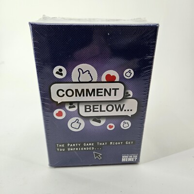 Comment Below Adult Party Game By What Do You Meme? Brand New 