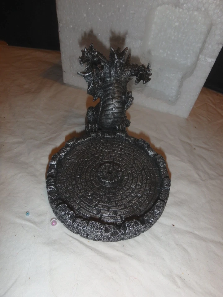 Quemador de incienso dragón con tres cabezas nuevo en caja coleccionables perfumes b8 Foto 4 de 4