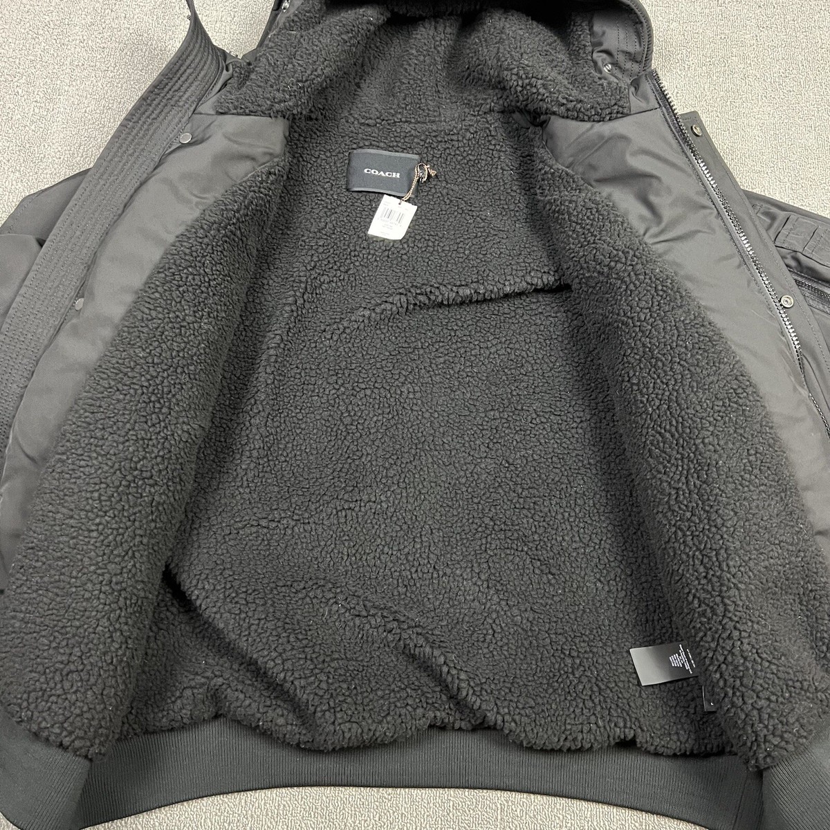 Coach Short Parka Puffer Jacket Mens 2XL CE337 Winter Coat Fleece