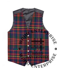 Cameron tartan VEST Formal 5 Buttons Kilt WAISTCOAT Scottish Wedding Kilt Vest