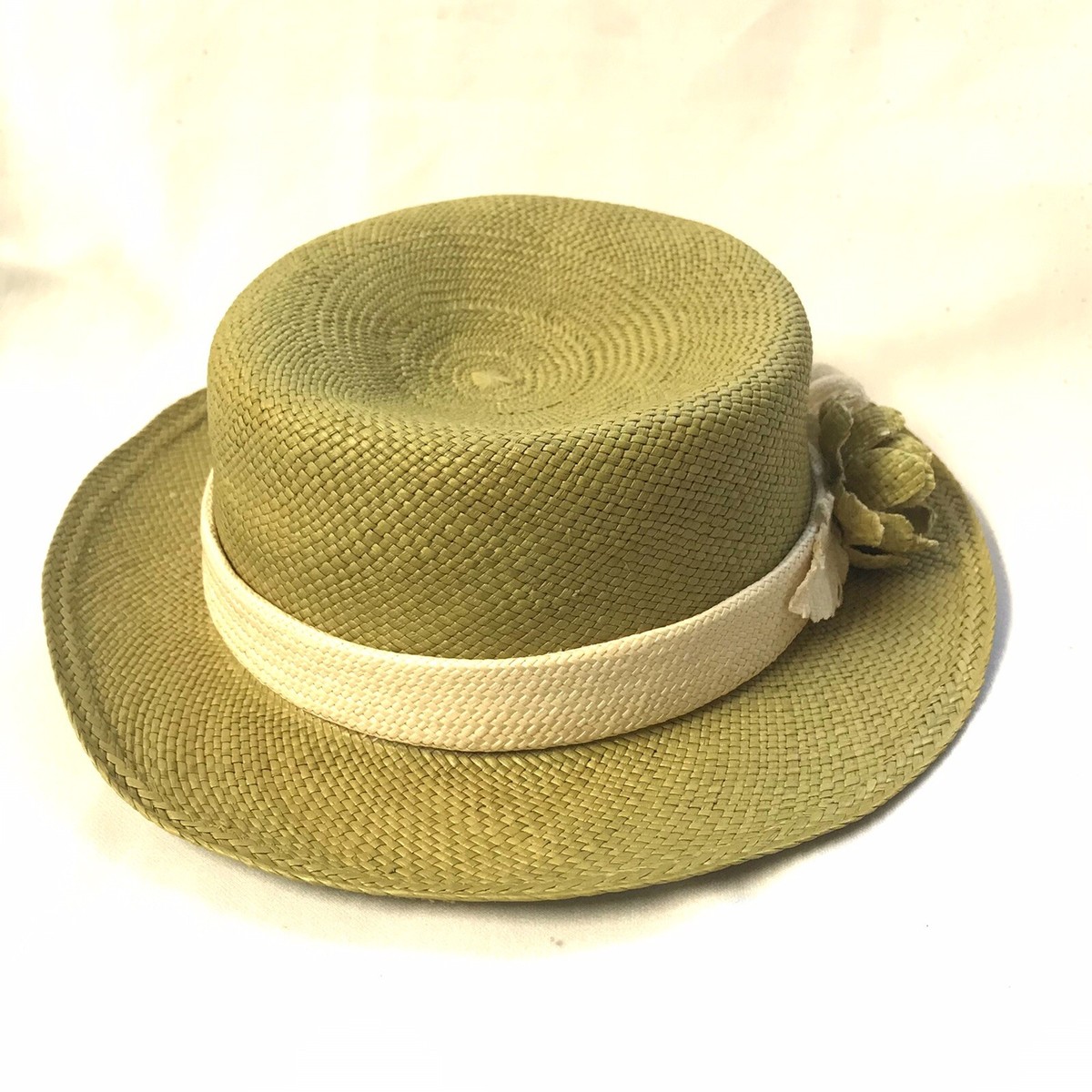 HOMERO ORTEGA GENUINE PANAMA STRAW HAT LINDEN GREEN GIRLS 49  display picture 3