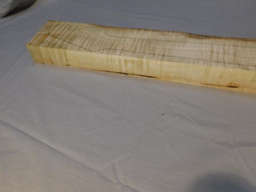 Flame Maple Neck Blank for Guitar 760x82-110x49mm  5A  #F358  Luthier Tonewood - Afbeelding 1 van 10