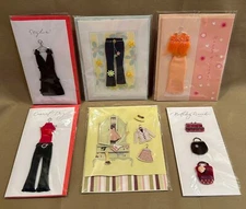 LOT (6) New Birthday Cards Fashion Outfits 3D Burgoyne Paper Magic Group