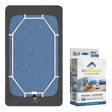 Bed Scrunchie Sheet Holder Extender Straps with Clips, Fits All Mattresses