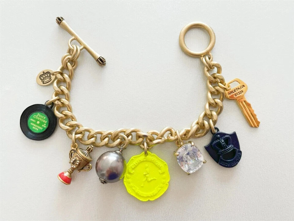 Juicy Couture ограниченного тиража ~ коллекционная запись трофей ключ подвеска браслет редкая - Изображение 2 из 4