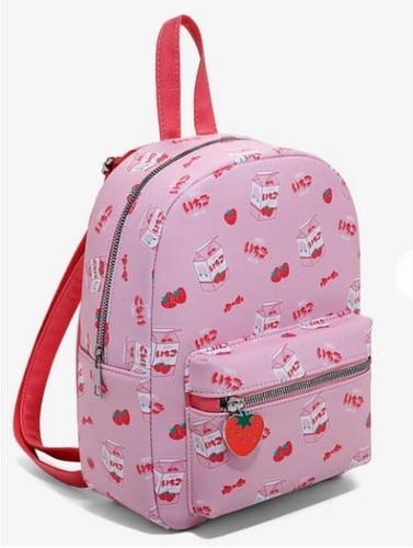 kawaii strawberry milk mini backpack pink hot topic brand new without tag - Picture 3 of 11