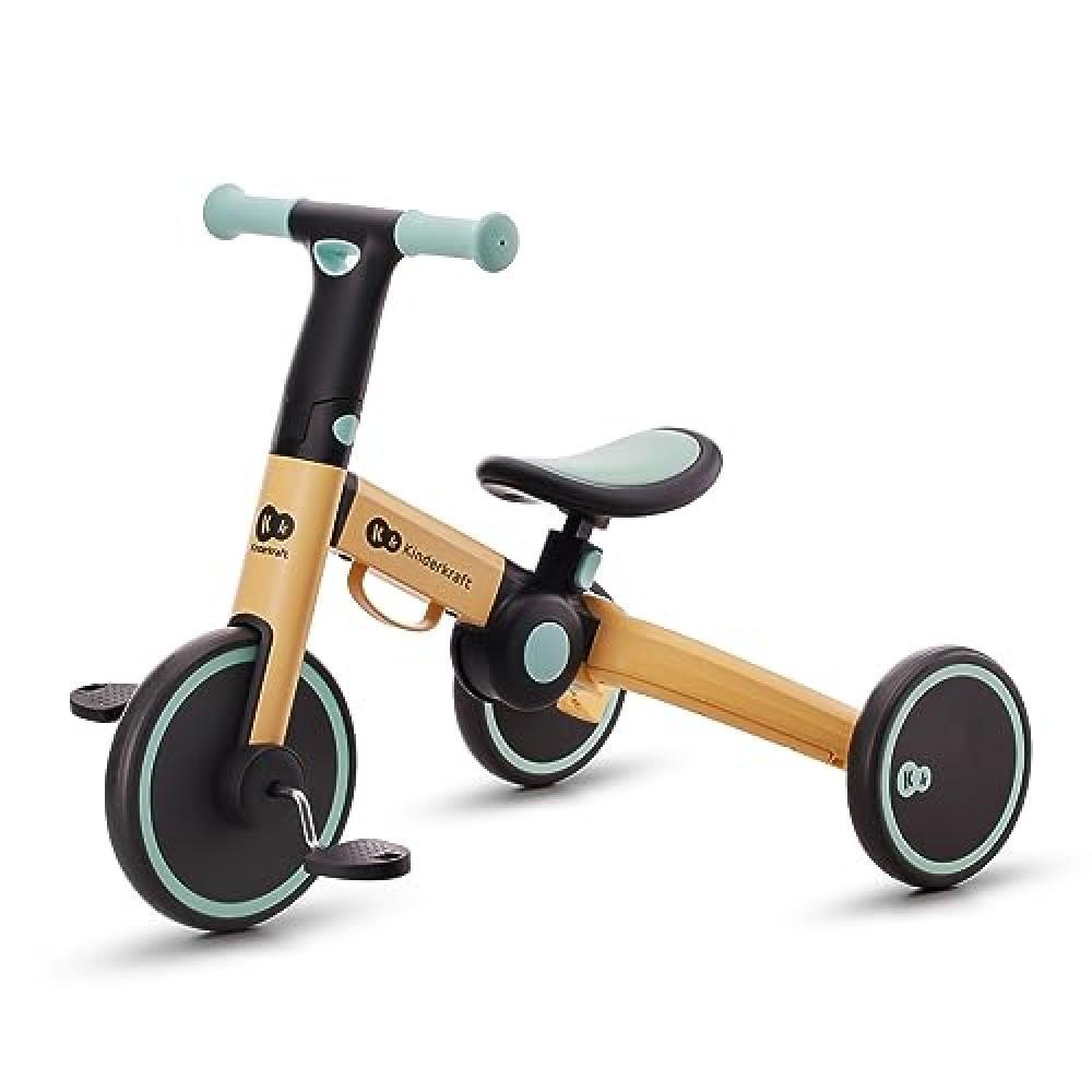 (TG. 69) Kinderkraft Triciclo 3in1 4TRIKE, Mini bici, Carrello, Sella regolabile