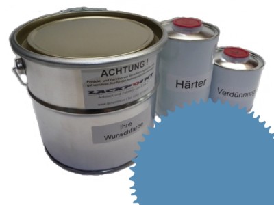 7 Liter Set 2K Automotive Paint Ral 5024 Pastel Blue Gloss No Clear Lackpoint