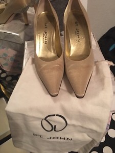 gold iridescent heels