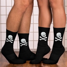 Pirate Skull and Cross Bones Jack Every Celebration Flag Socks