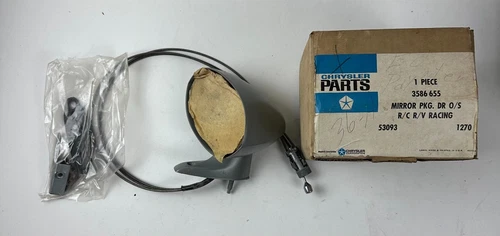 New Old Stock Left Door Mirror for 1970 B & 1970-76 A Body Models Mopar #3586655