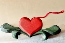 Vintage Wood Heart Christmas Ornament Farmhouse Countrycore Country Primitive