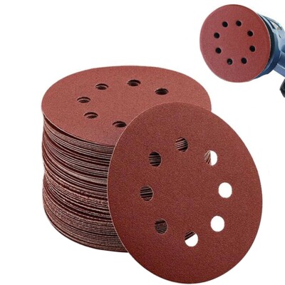 125 mm SCHLEIFSCHEIBEN 8 LOCH 5 ZOLL KLETT KLETT 40 - 800 KÖRNUNG SCHLEIFPAPIER