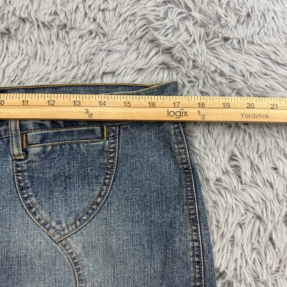 Falda Abercrombie Fitch Para Mujer 10 Vaqueros De Colección Y2K Botón a Presión Preppy Foto 3 de 4