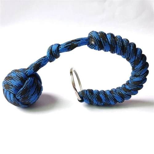 Monkey Keychain Fist Steel Ball Paracord Strength Durable Outdoor Backpack - Picture 16 of 30